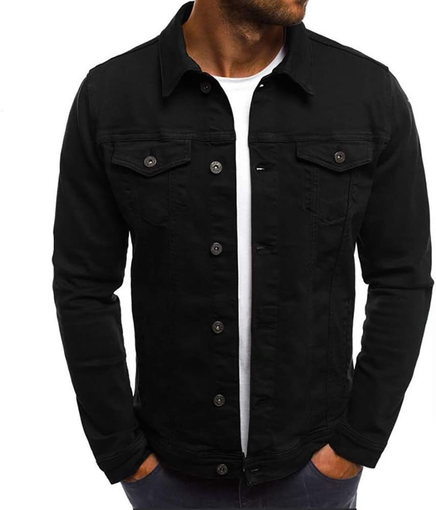 Men’s Classic Slim Fit Denim Jacket Casual Jean Coat