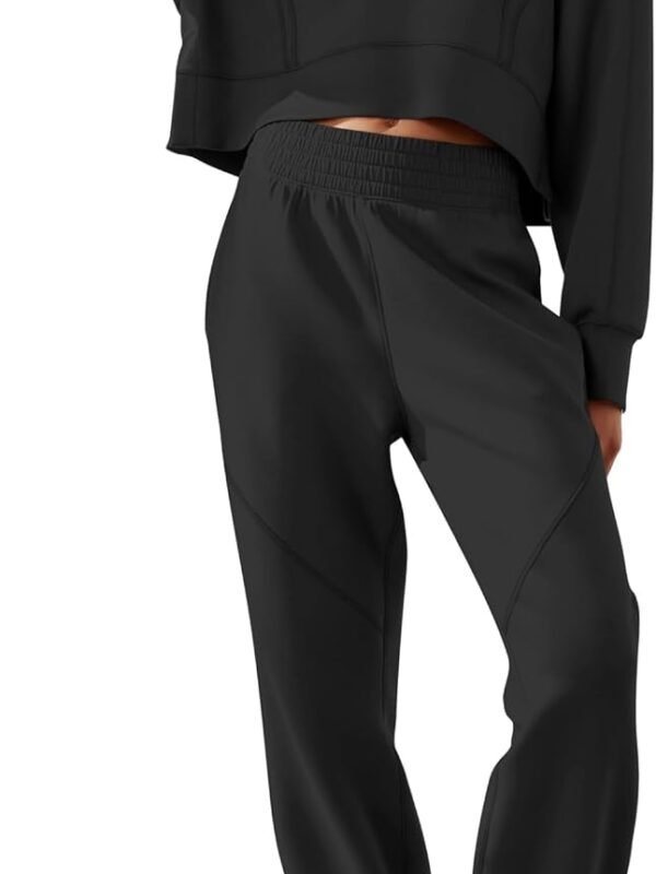 Women's 2-piece lounge set cropped sweatshirt joggers casual sweatsuit set