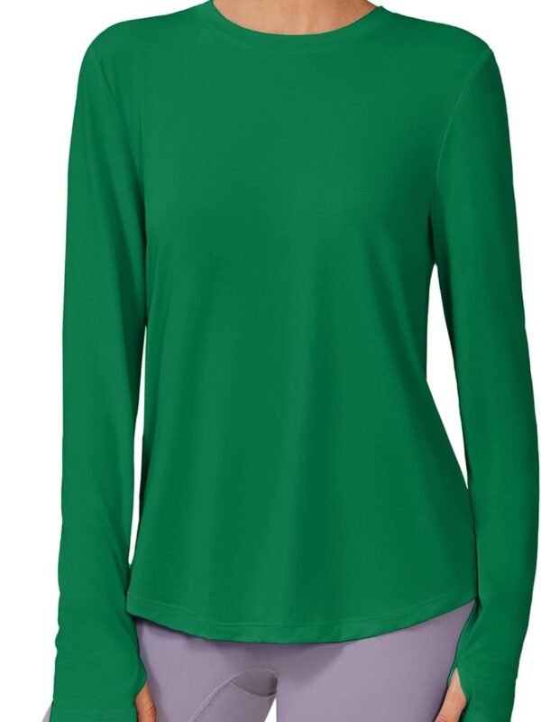 Women's long sleeve athletic quarter-zip UV protection outdoor running shirt