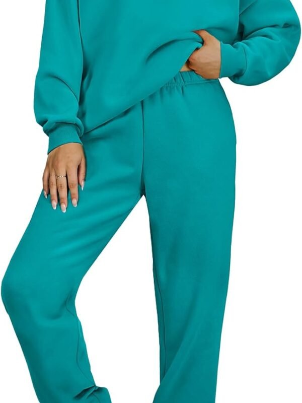 Women's 2-piece sweatsuit half zip sweatshirt jogger lounge set