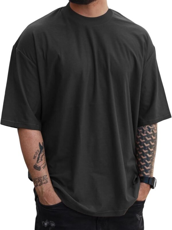Men's fashion short sleeve workout oversized casual pullover T-shirt