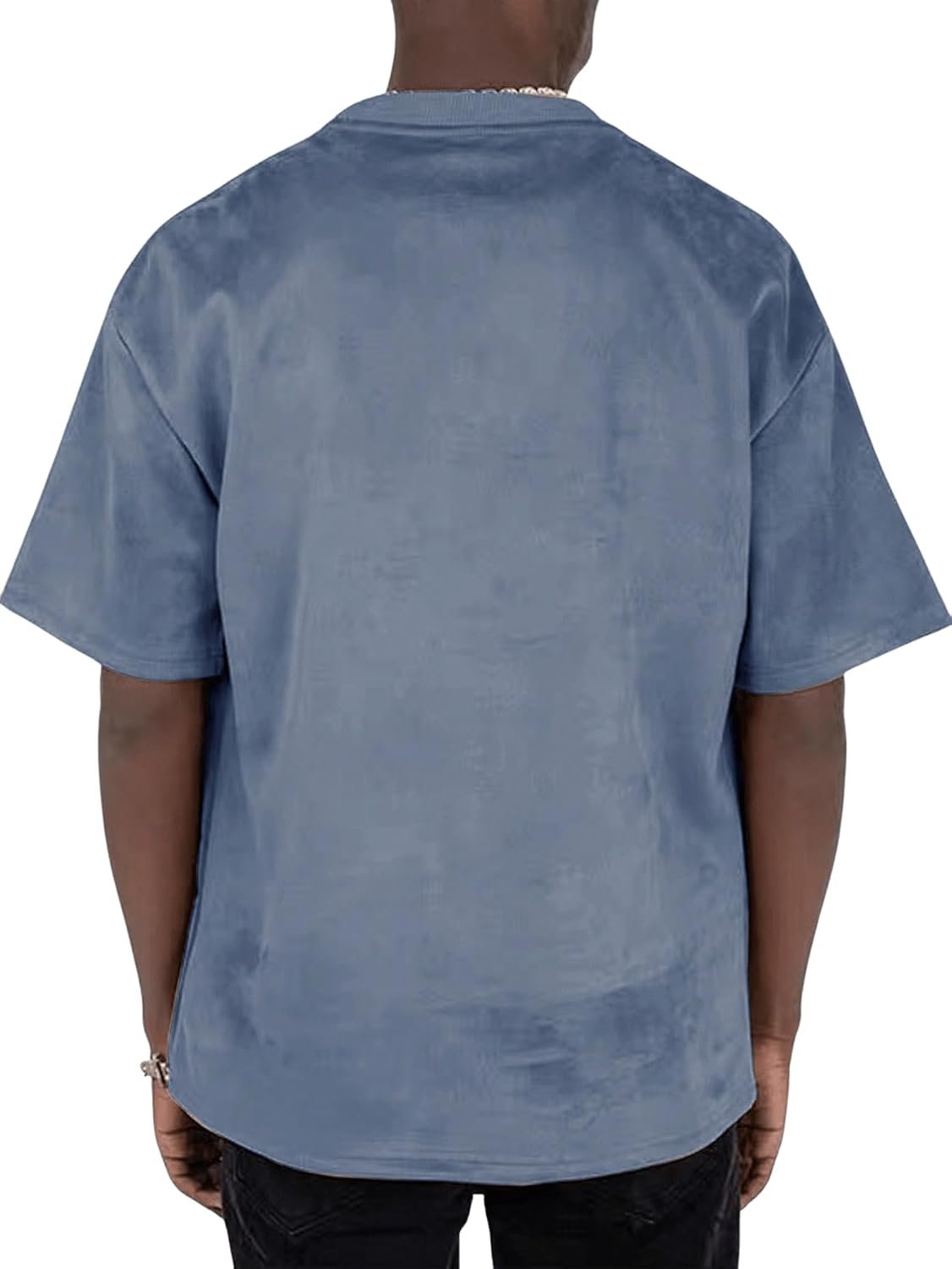 Men's oversized graphic T-shirt letter print drop shoulder vintage casual tee - Image 2