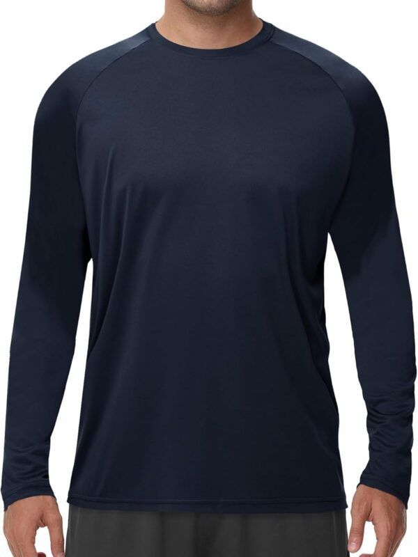Men's long sleeve UV protection quick-dry moisture-wicking athletic swim shirt