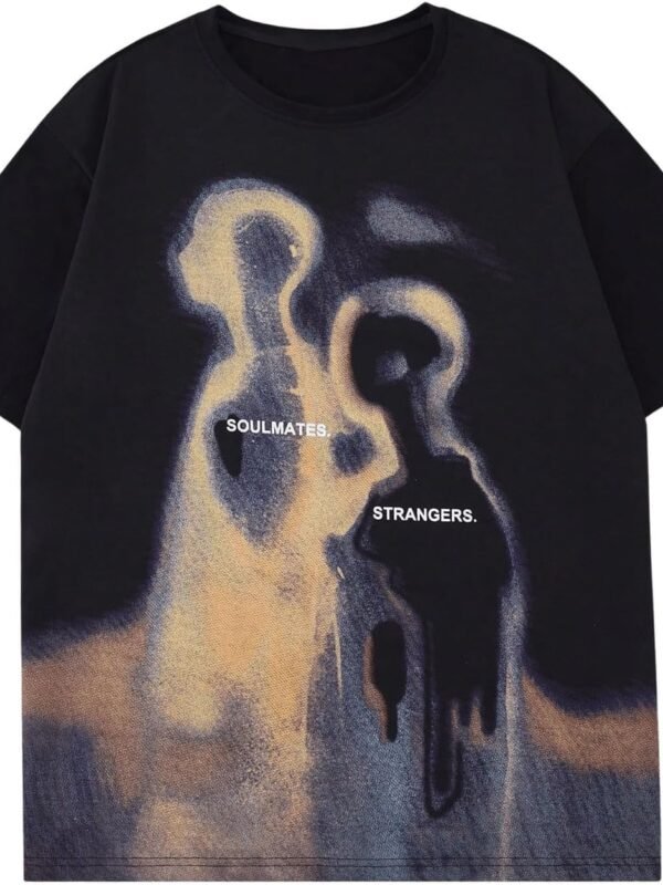 Men's oversized graphic crew neck short sleeve vintage casual T-shirt