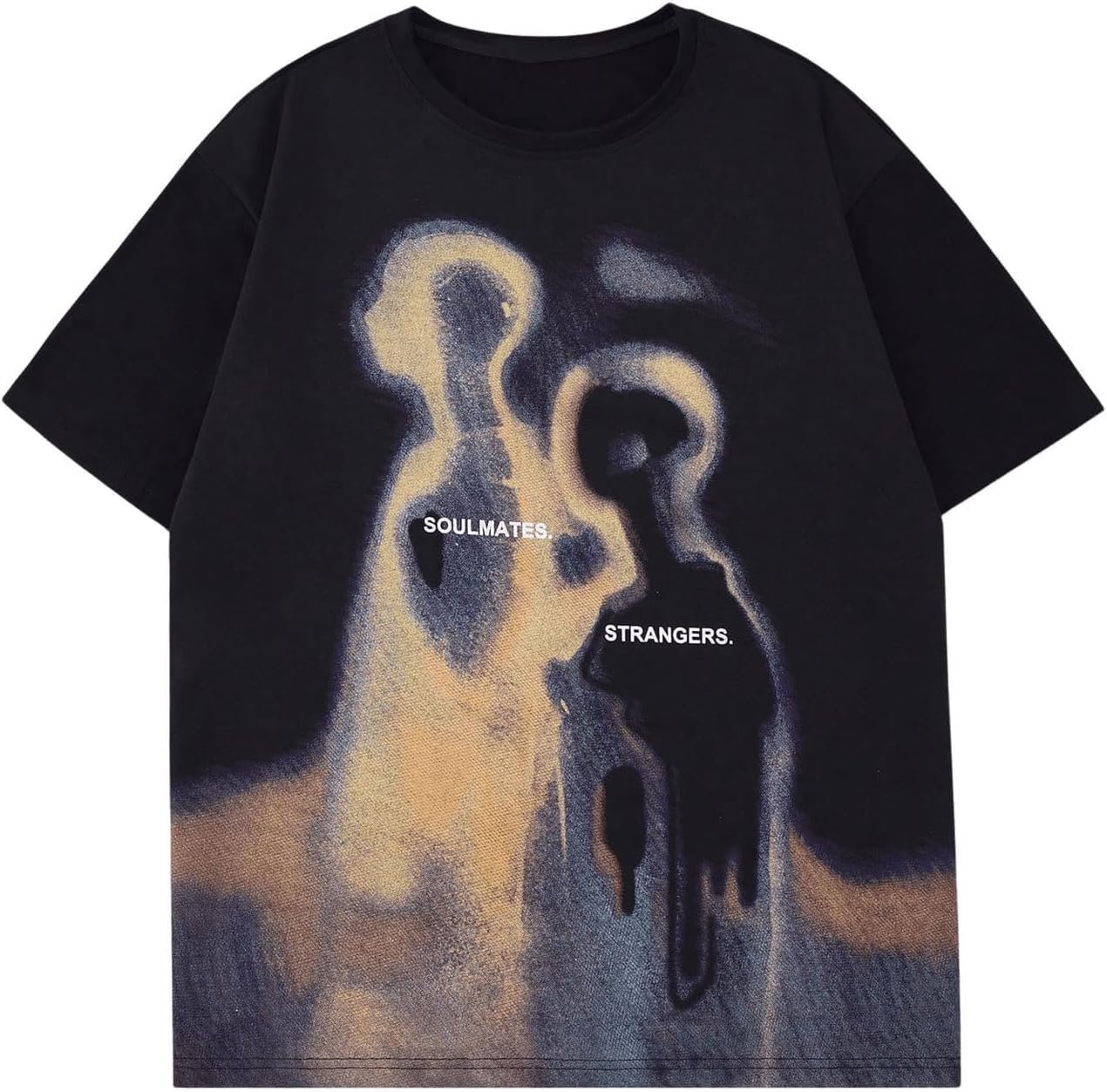 Men's oversized graphic crew neck short sleeve vintage casual T-shirt