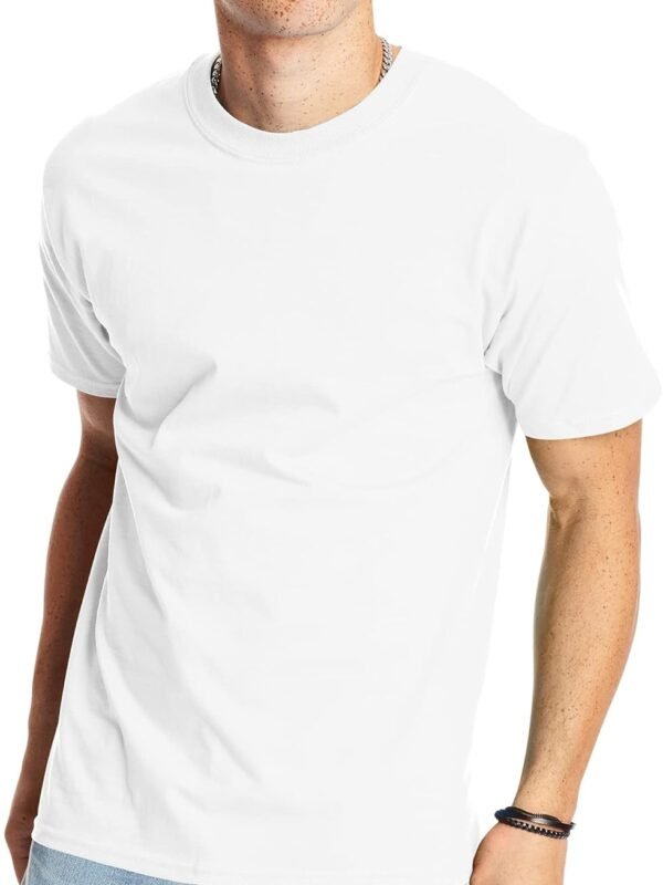 Men's heavyweight cotton T-shirt loose fit casual short sleeve tee pack