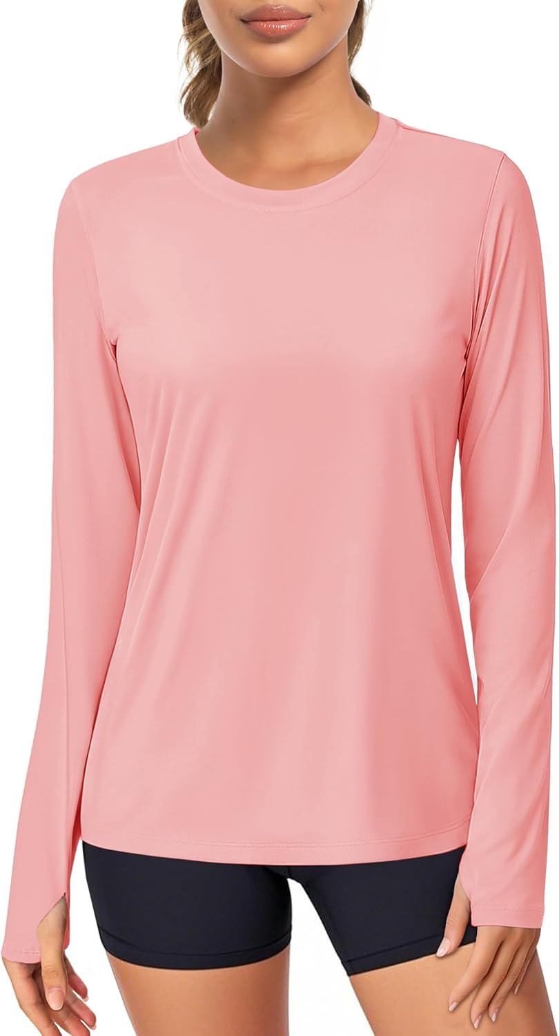 Women's Long-Sleeve UV-Protective, Quick-Drying, Moisture-Wicking Athletic Top