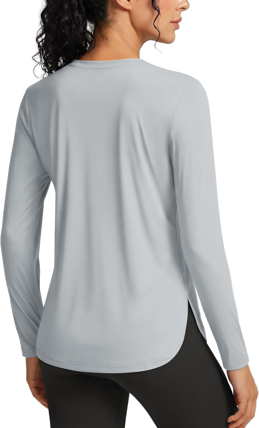 Women's UV protection long sleeve athletic shirt breathable lightweight hiking gym top - Image 2