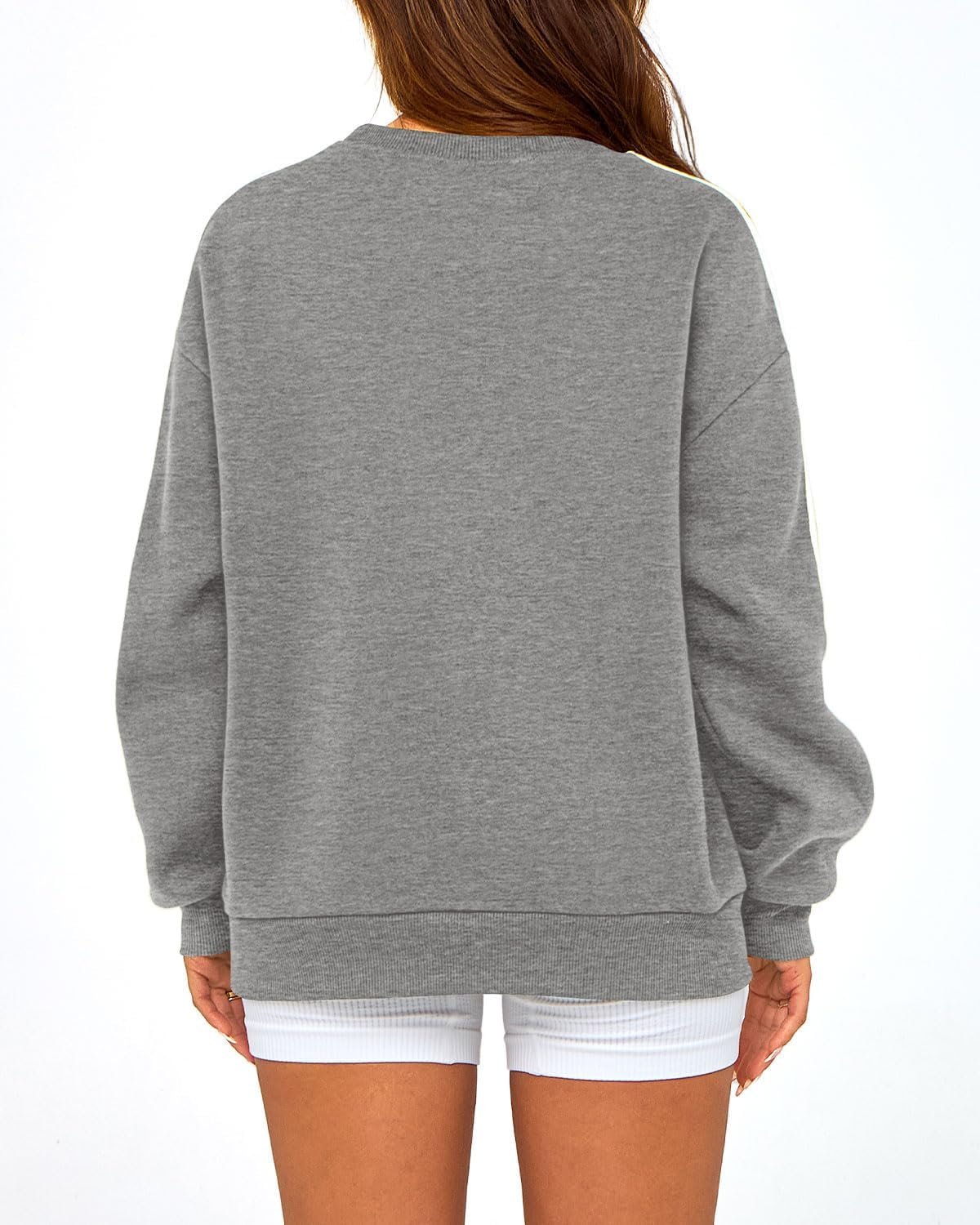 Women’s Oversized Crew Neck Color Block Sweatshirt Long Sleeve Casual Pullover - Image 2