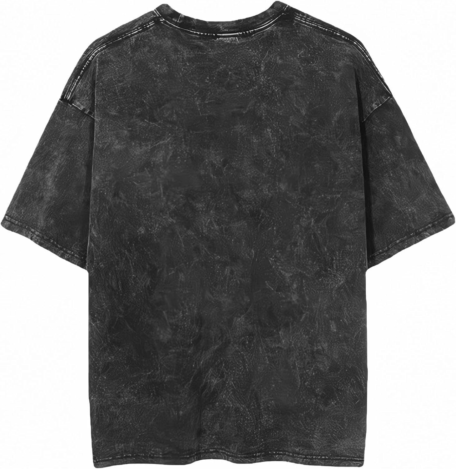 Men's vintage oversized graphic acid wash cotton streetwear short sleeve shirt - Image 2