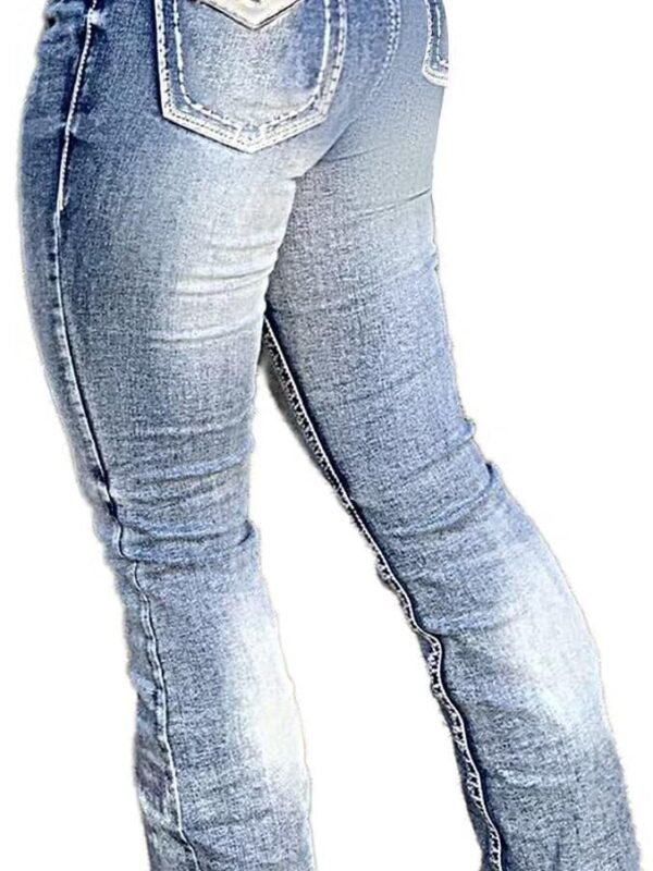 Women’s Stretch Bootcut Denim Jeans High Waist Casual Pants