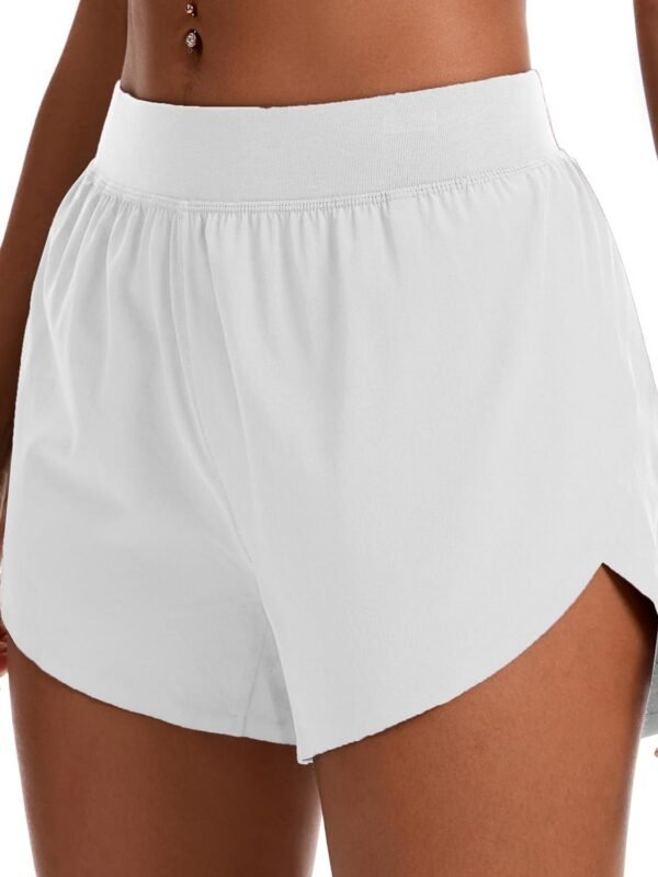 Women’s Mid Waist Dolphin Running Shorts Lightweight Athletic Gym Shorts