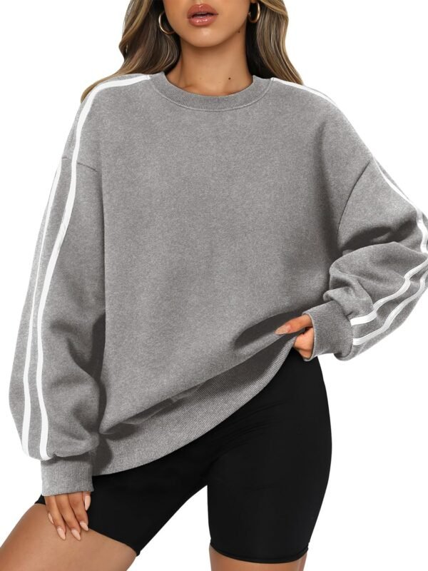 Women’s Oversized Crew Neck Color Block Sweatshirt Long Sleeve Casual Pullover