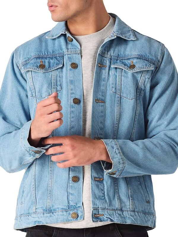 Men’s Classic Regular Fit Button Down Denim Jacket Casual Outerwear