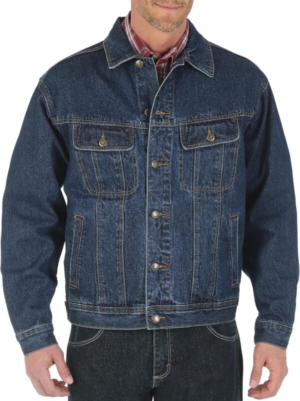 Men’s Big and Tall Unlined Denim Jacket Casual Style
