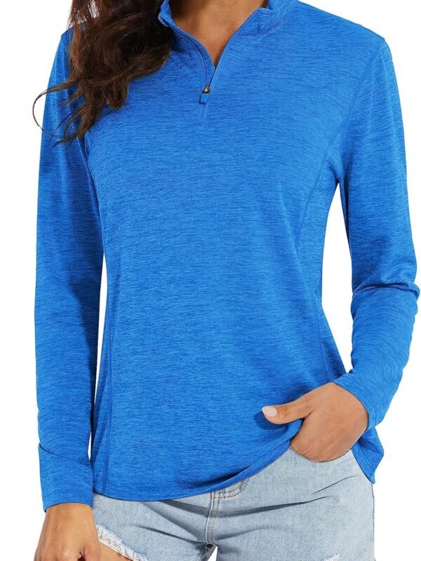 Women's long sleeve UV protection athletic hiking running workout shirt